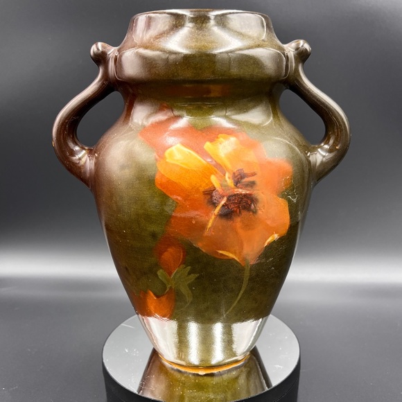 Antique Weller Louwelsa Pottery 2 Handle Vase - Picture 1 of 8